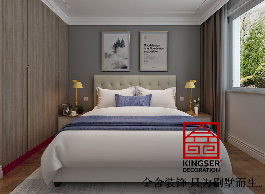 上林风景90平米北欧风格装修-卧室