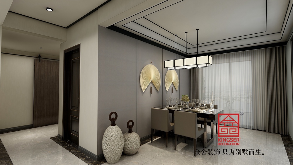 未来紫金山160平米新中式风格-客餐厅