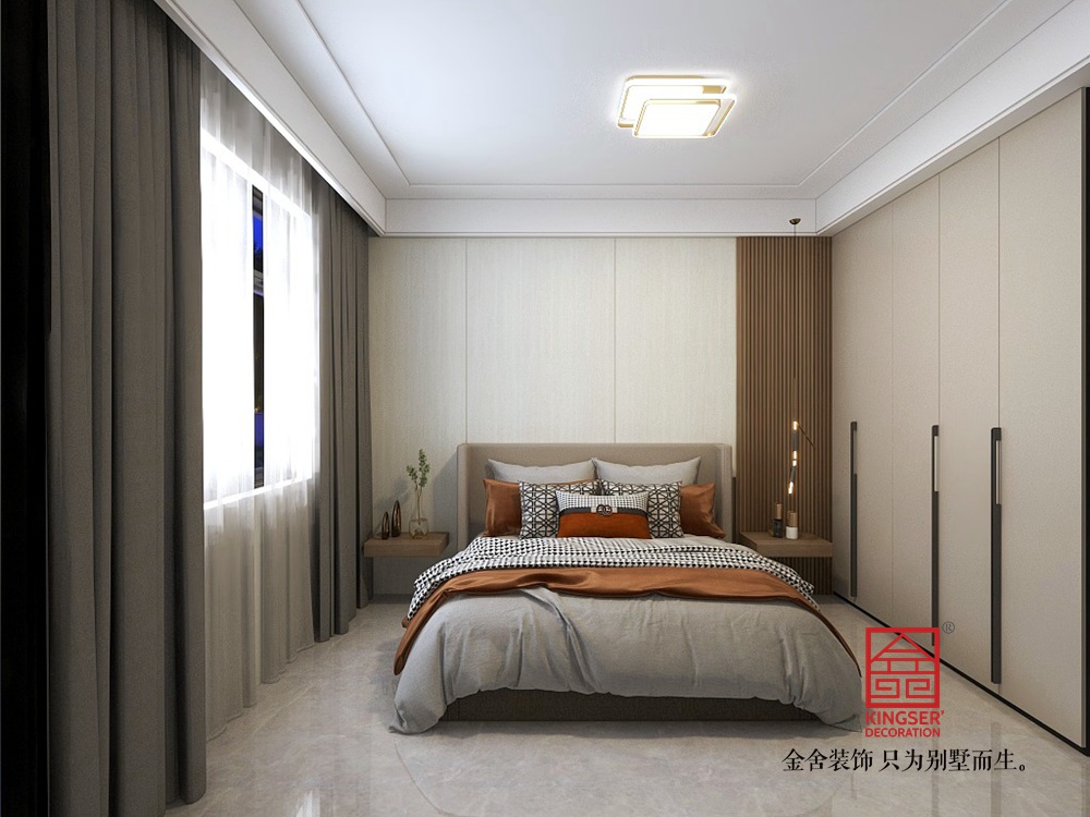 鑫界王府144平米现代风格装修-卧室