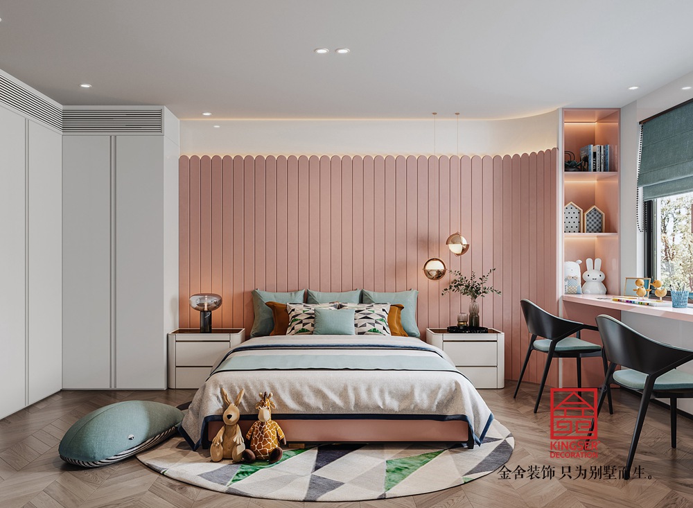 天鹅堡246平米现代风格装修-卧室