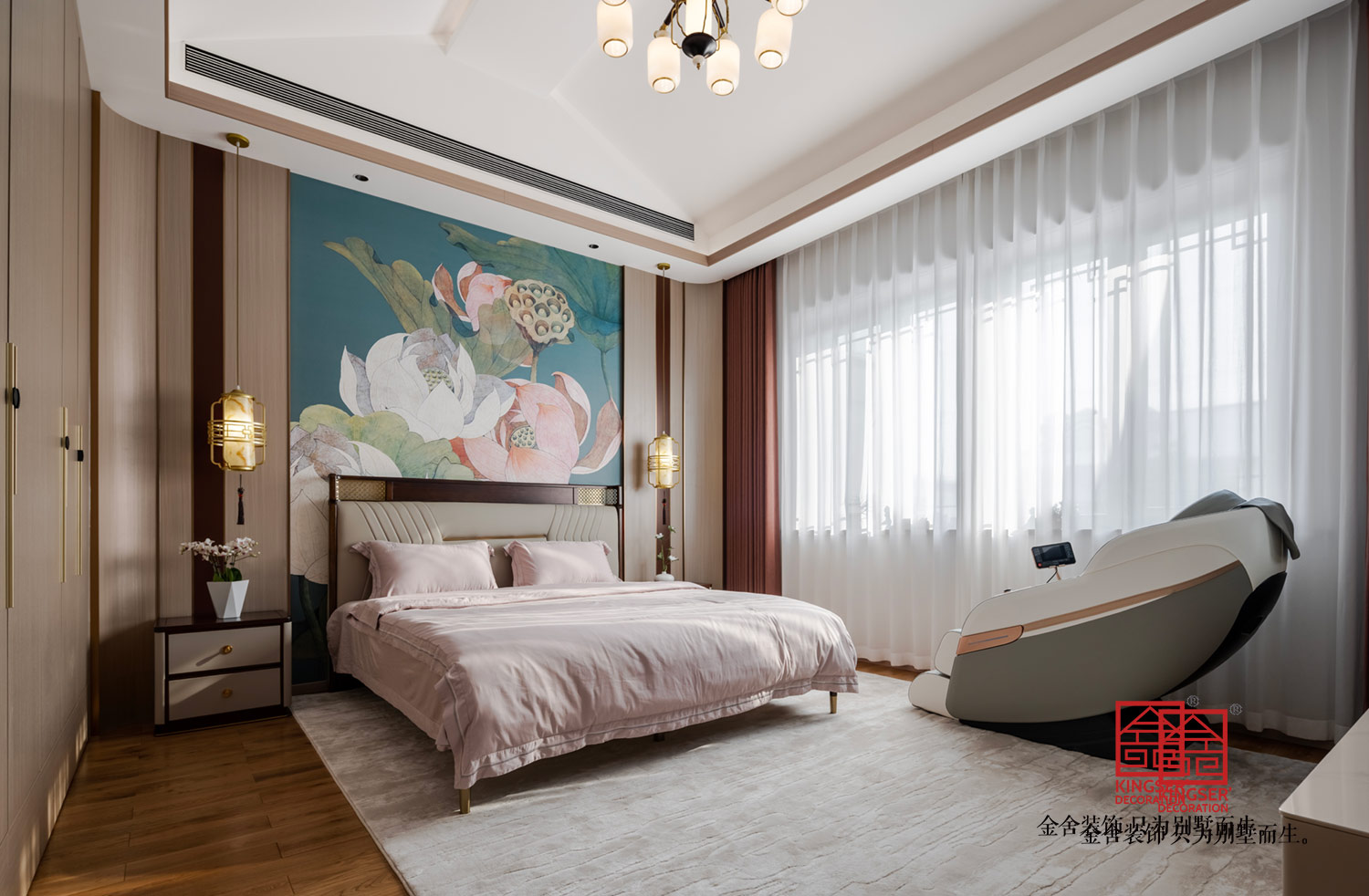 颐和雅园180平米新中式风格装修-卧室